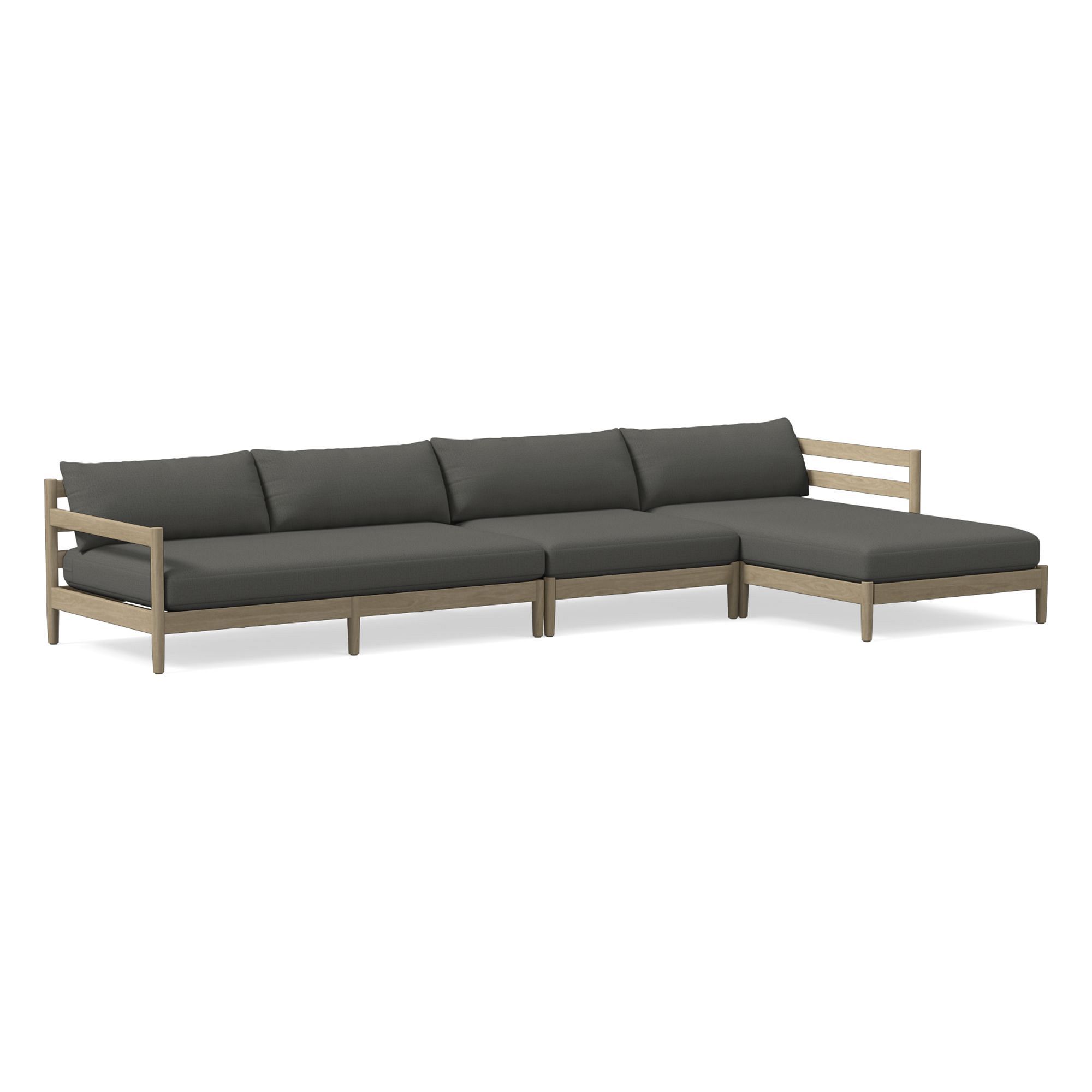 Hargrove Outdoor -Piece Chaise Sectional Cushion Covers | West Elm