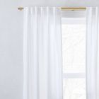 Custom Size European Flax Linen Curtain - White