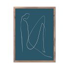 Abstract Figure in Deep Teal Framed Wall Art by Roseanne Kenny