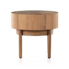 Wood Drum Side Table (22&quot;)