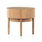 Wood Drum Side Table (22&quot;)