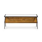 Mixed Wood &amp; Glass Coffee Table