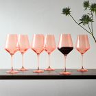 Estelle Colored Glass Stemmed Wine Glass (Set of 6)