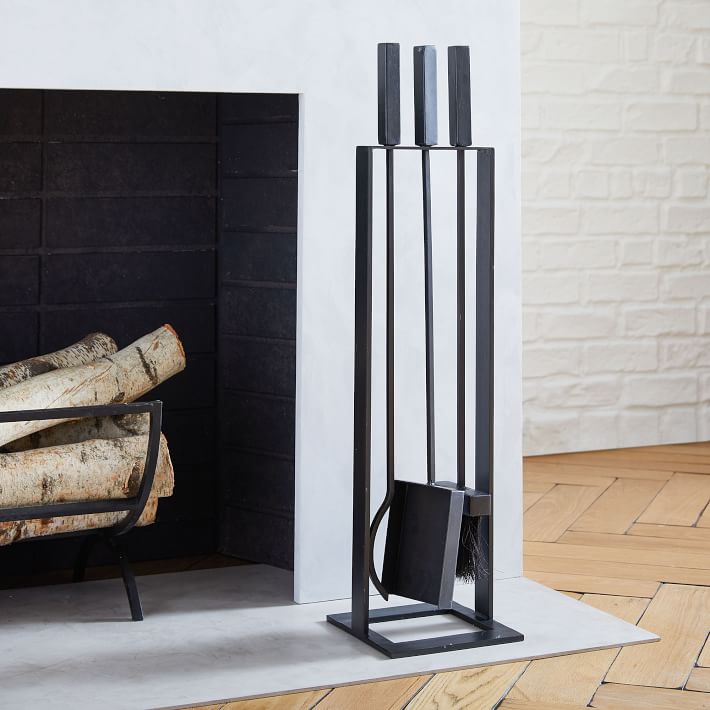 Industrial Fireplace Tools - Black