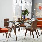 Jensen Dining Table &amp; 4 Crest Bentwood Dining Chairs Set