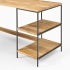 Industrial Storage Modular L-Shaped Desk w/ Open Shelves