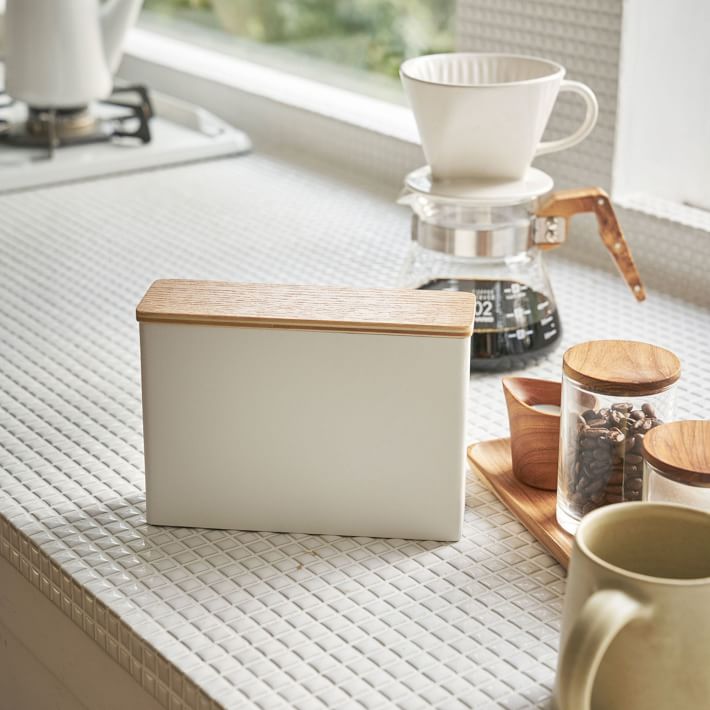 Yamazaki Wood Accent Coffee Filter Case West Elm