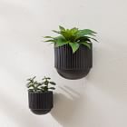 Fluted Ceramic Indoor/Outdoor Wallscape Planters