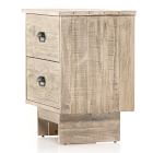 Rustic Wood 2-Drawer Nightstand