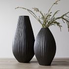 Sanibel Black Textured Ceramic Vases