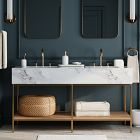 Streamline Marble Double Bathroom Vanity (63&quot;)