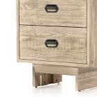 Rustic Wood 2-Drawer Nightstand