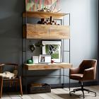Industrial Modular Wall Desk &amp; Helvetica Office Chair Set