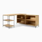 Industrial Storage Modular Desk w/ Open Shelves &amp; Bookcase