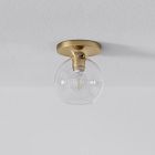 Sculptural Globe Flush Mount - Clear