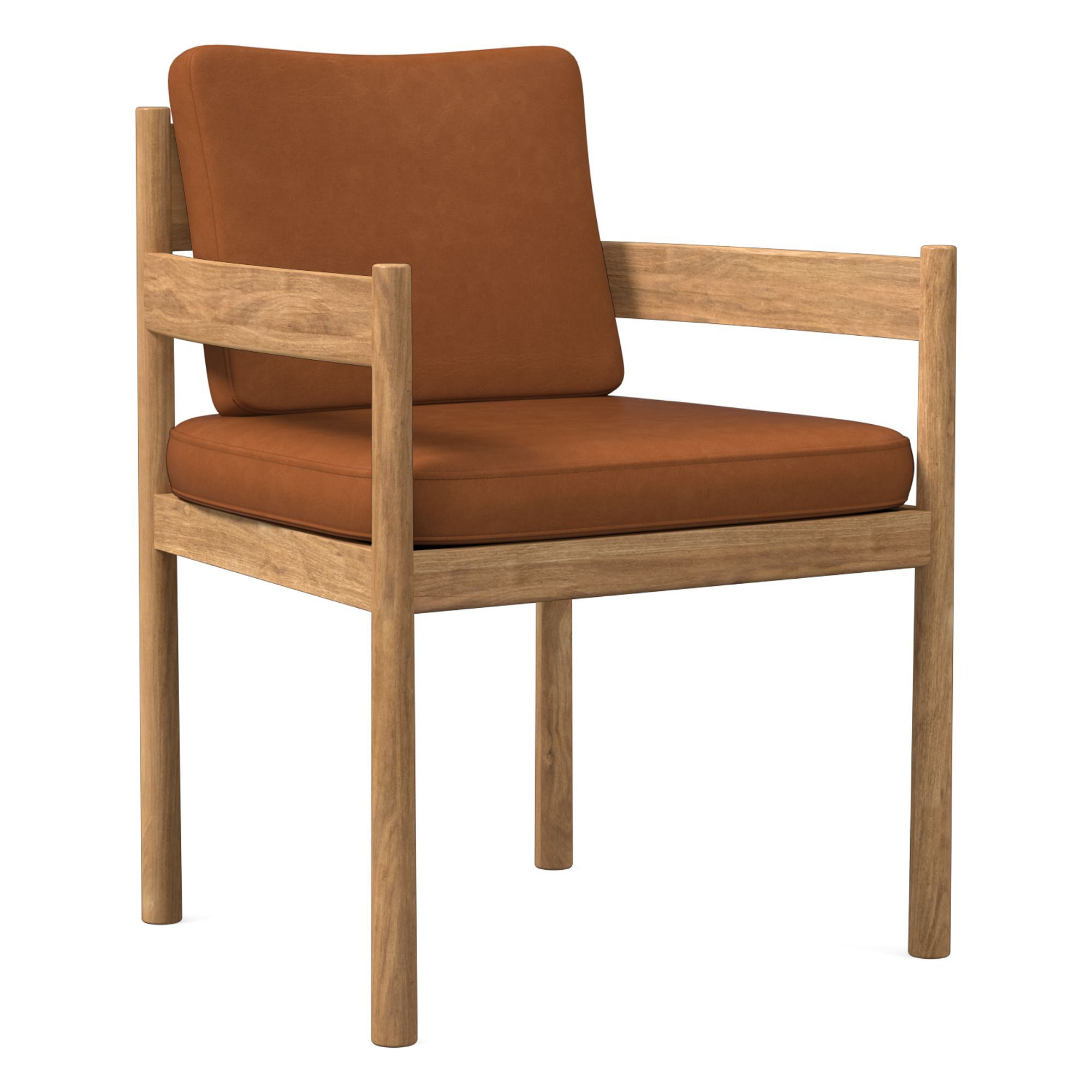 Halsey Leather Dining Arm Chair | West Elm