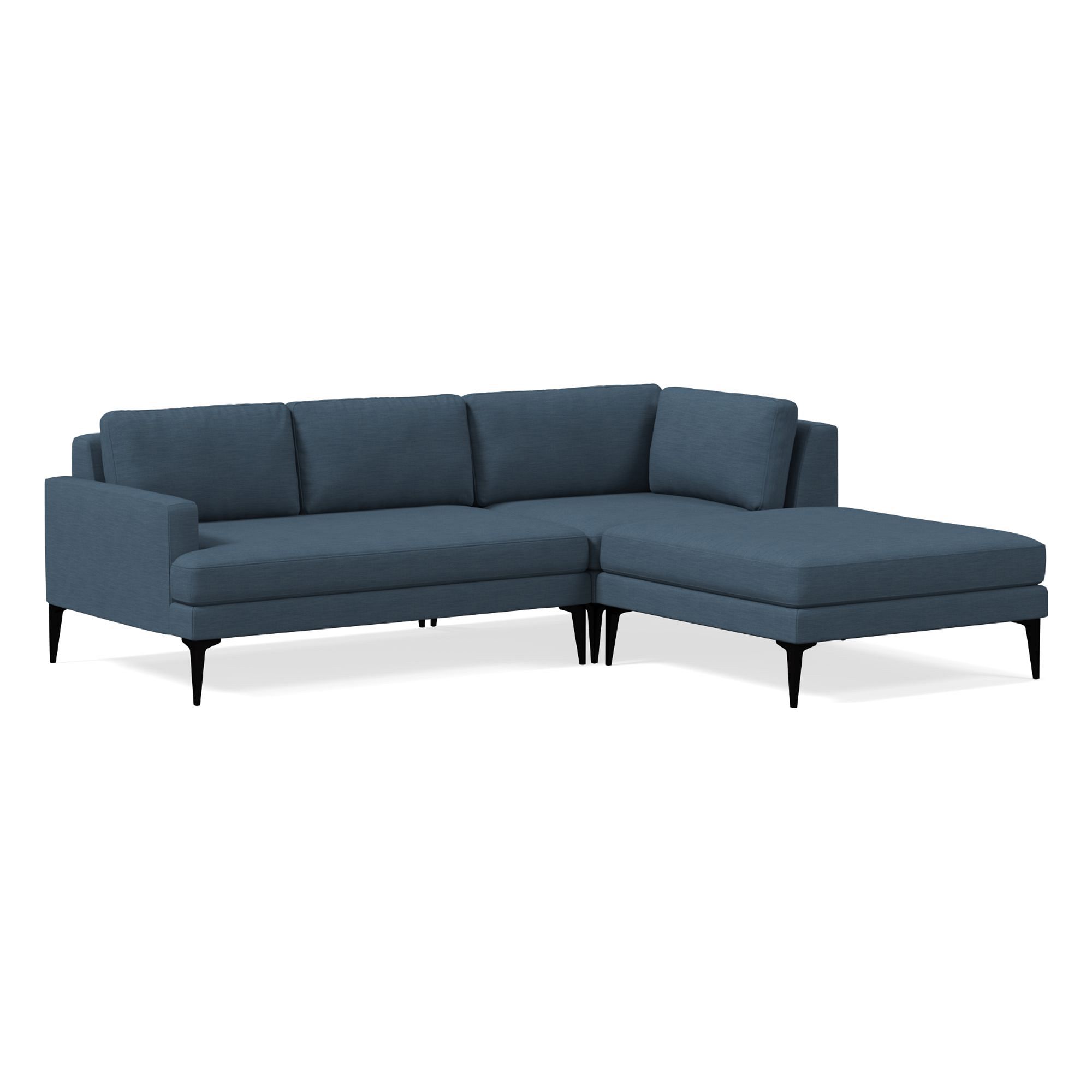 Andes 3 Piece Chaise Sectional | Sofa With West Elm