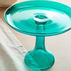 Estelle Colored Glass Cake Stand &amp; Dome