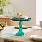 Estelle Colored Glass Cake Stand &amp; Dome