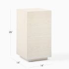 Volume Pedestal Side Table - Wood