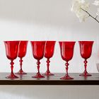 Estelle Colored Glass Regal Goblet Glass (Set of 6)