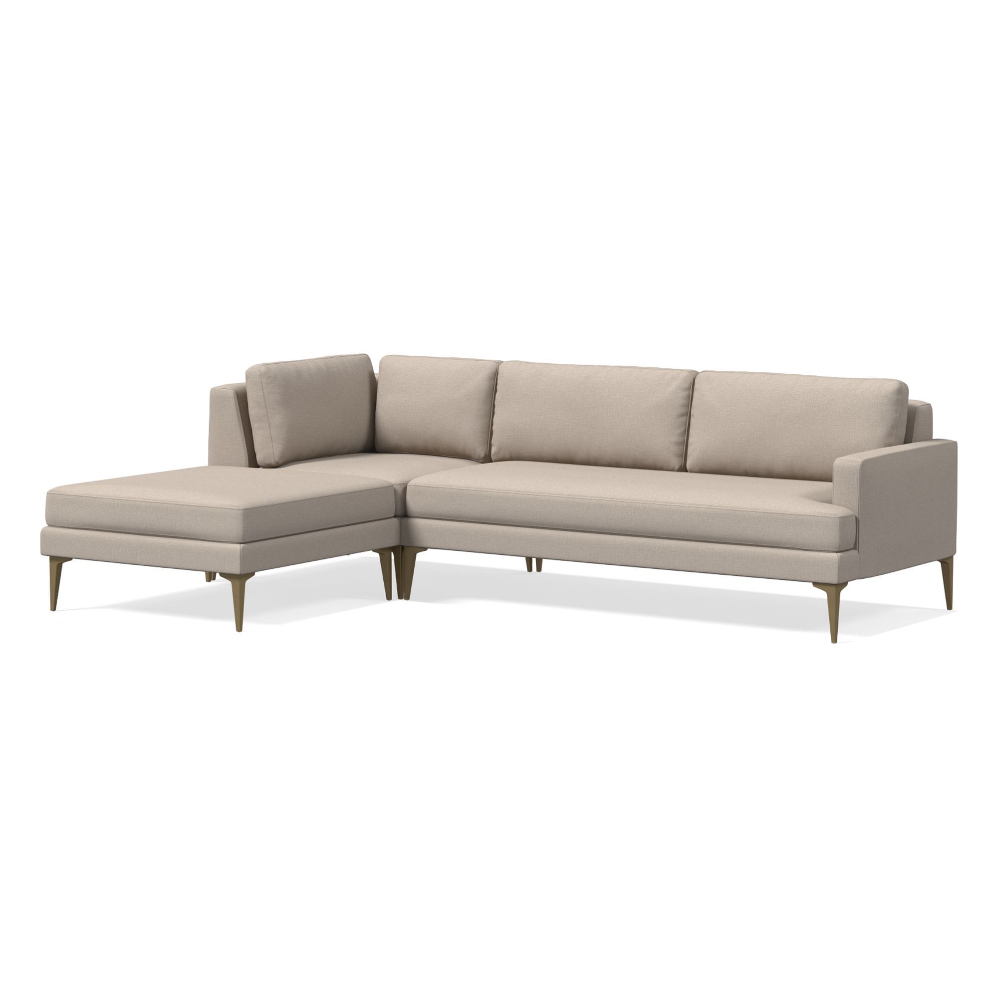 Andes 3 Piece Chaise Sectional | Sofa With West Elm