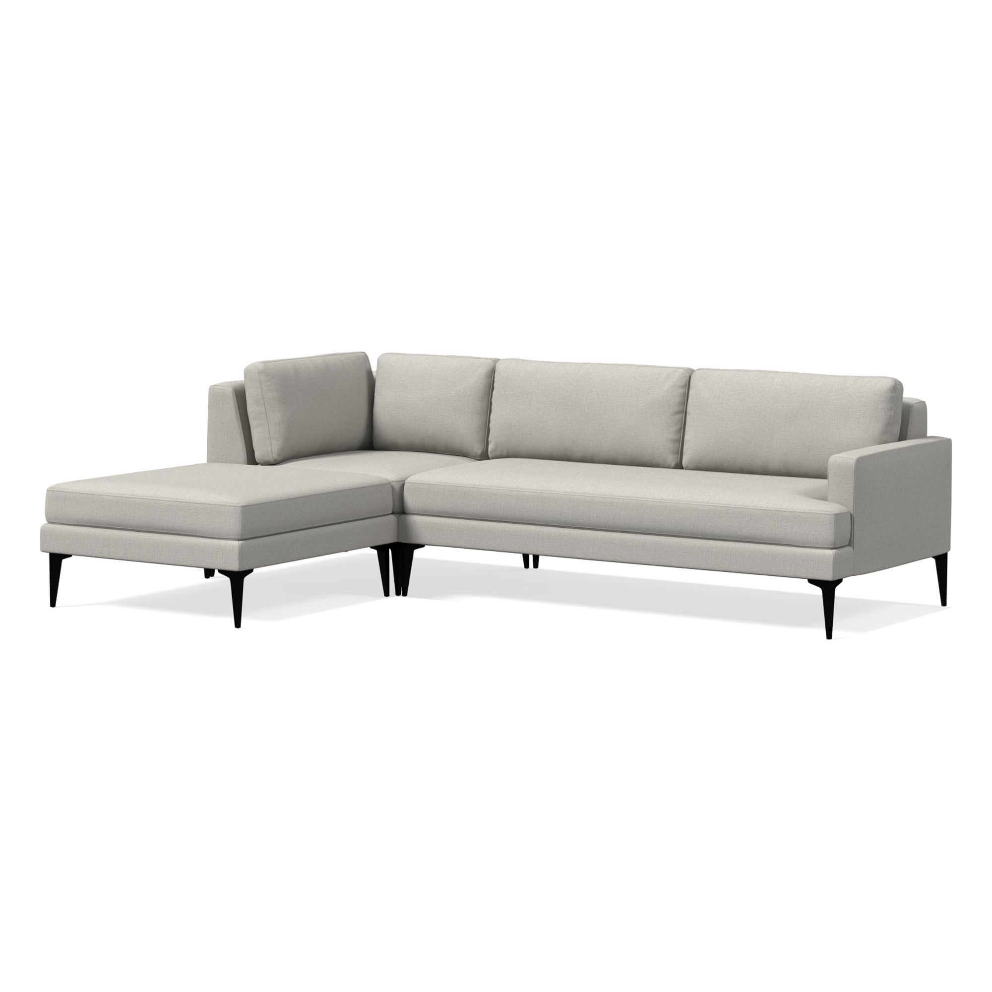 Andes 3 Piece Chaise Sectional | Sofa With West Elm