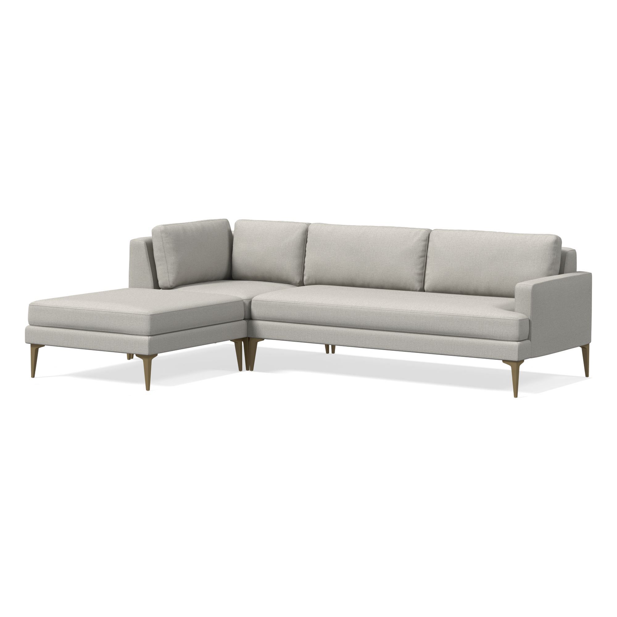 Andes 3 Piece Chaise Sectional | Sofa With West Elm