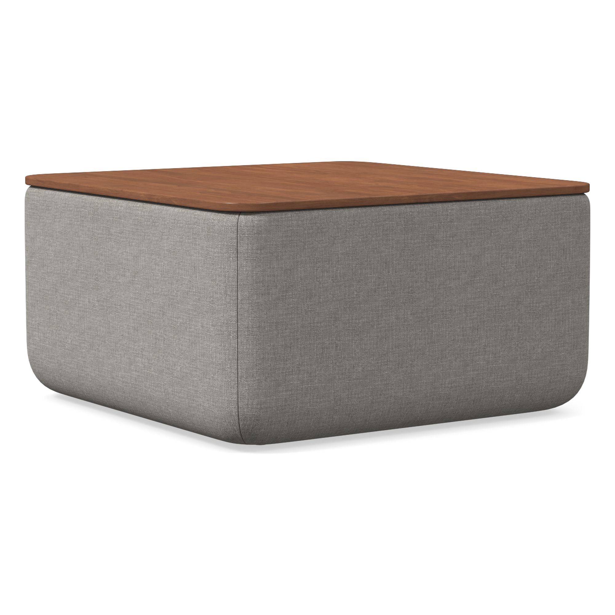 Upholstered Square Storage Ottoman | West Elm