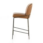 Curved Back Leather Counter &amp; Bar Stool