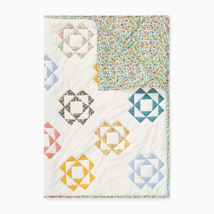 Misha &amp; Puff Patchwork Triangle Toddler Quilt