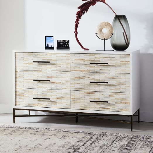 Wood Tiled 6Drawer Dresser (54") West Elm