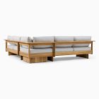 Anton Outdoor Teak 3-Piece L-Shaped Sectional (101&quot;)