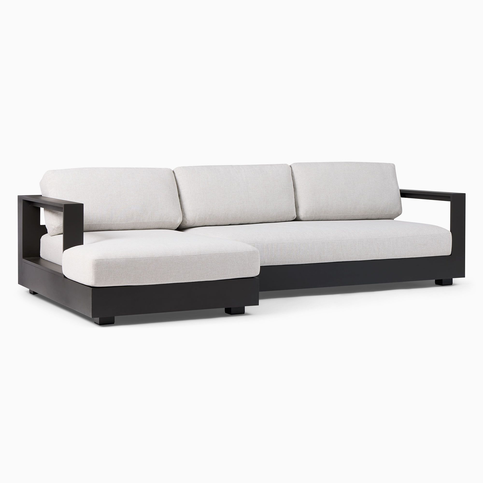 Telluride Aluminum Outdoor 2-Piece Chaise Sectional (113") | West Elm