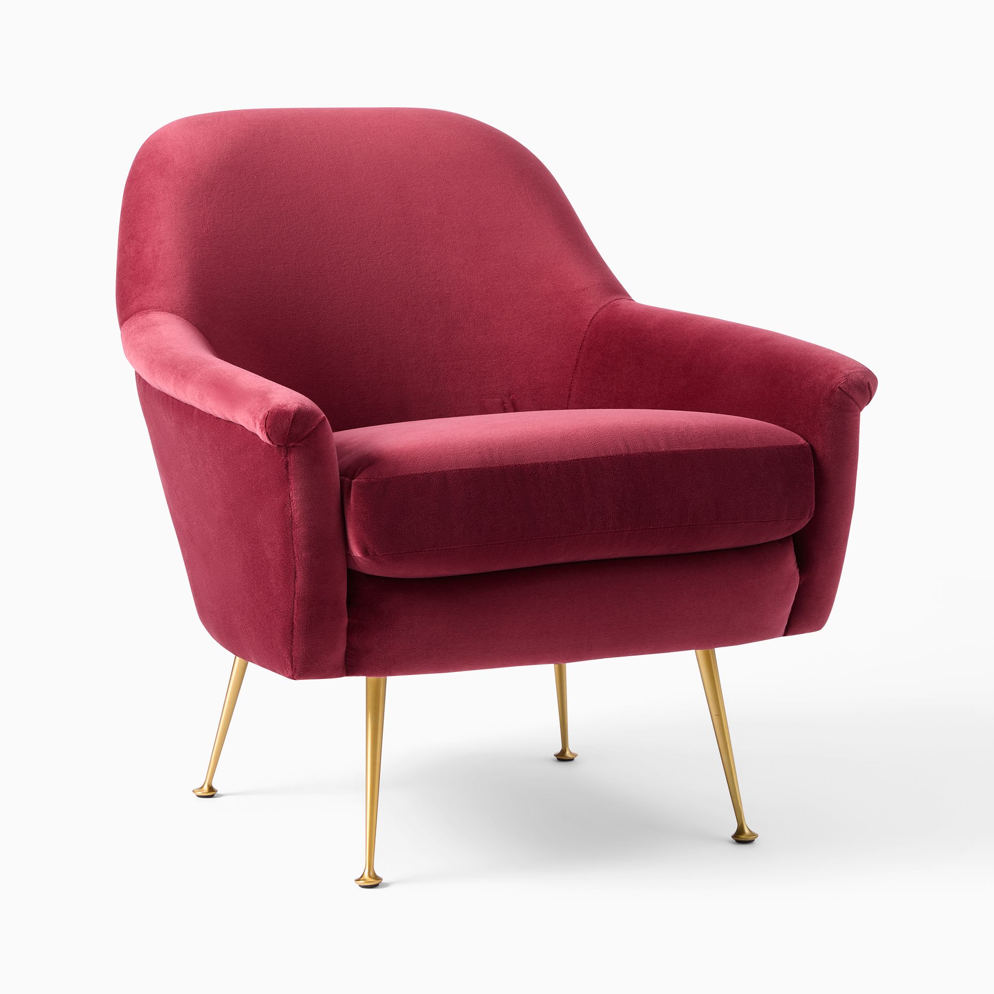 Phoebe Chair (Oxblood) - Metal Legs | West Elm