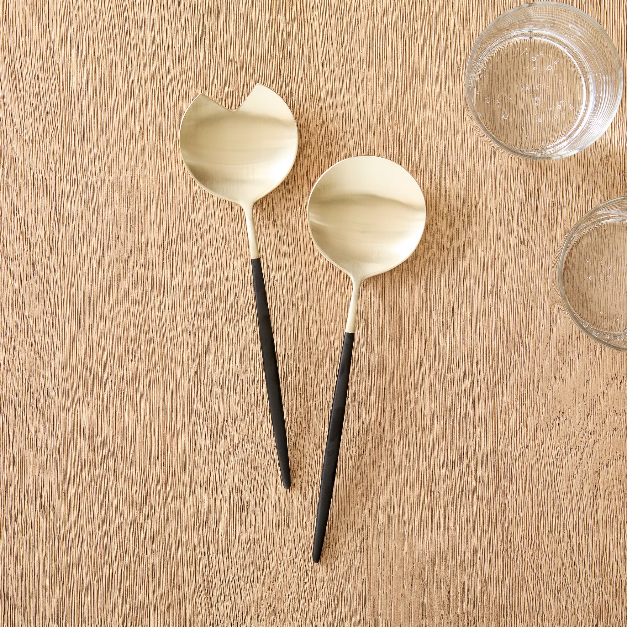 Gaze Satin Serving Utensils (Set of 2) | West Elm