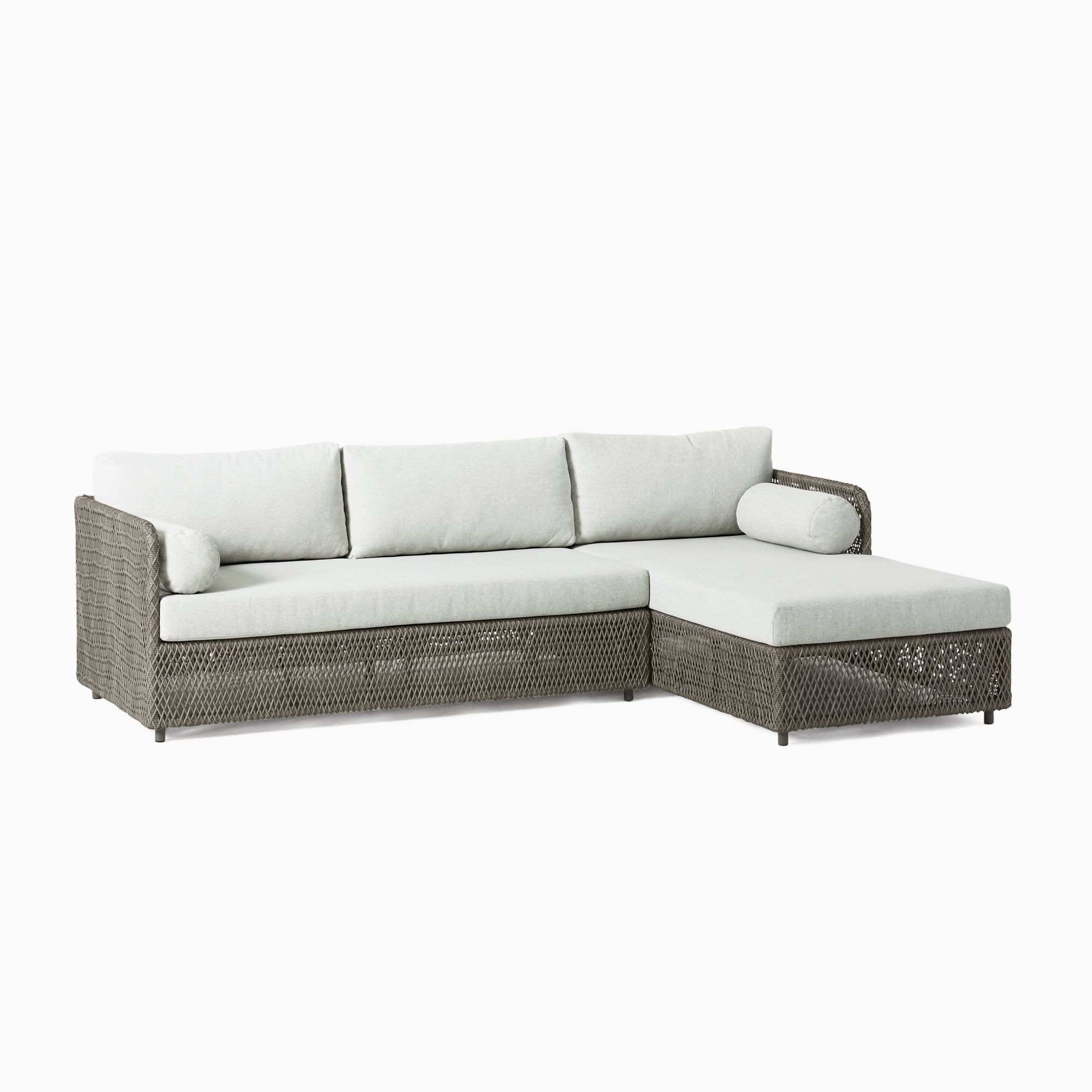 Coastal Outdoor 2-Piece Chaise Sectional (98") | West Elm