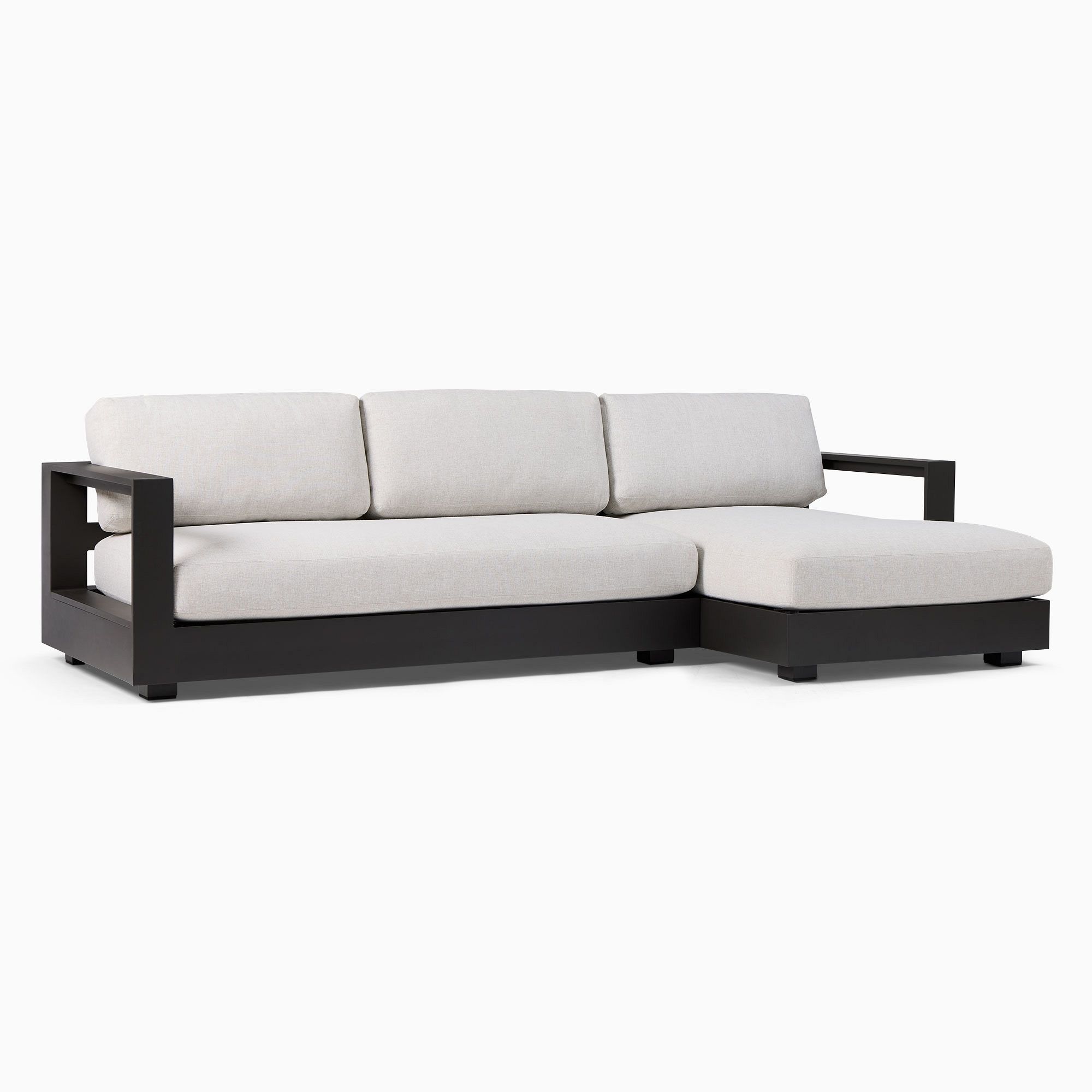 Telluride Aluminum Outdoor 2-Piece Chaise Sectional (113") | West Elm