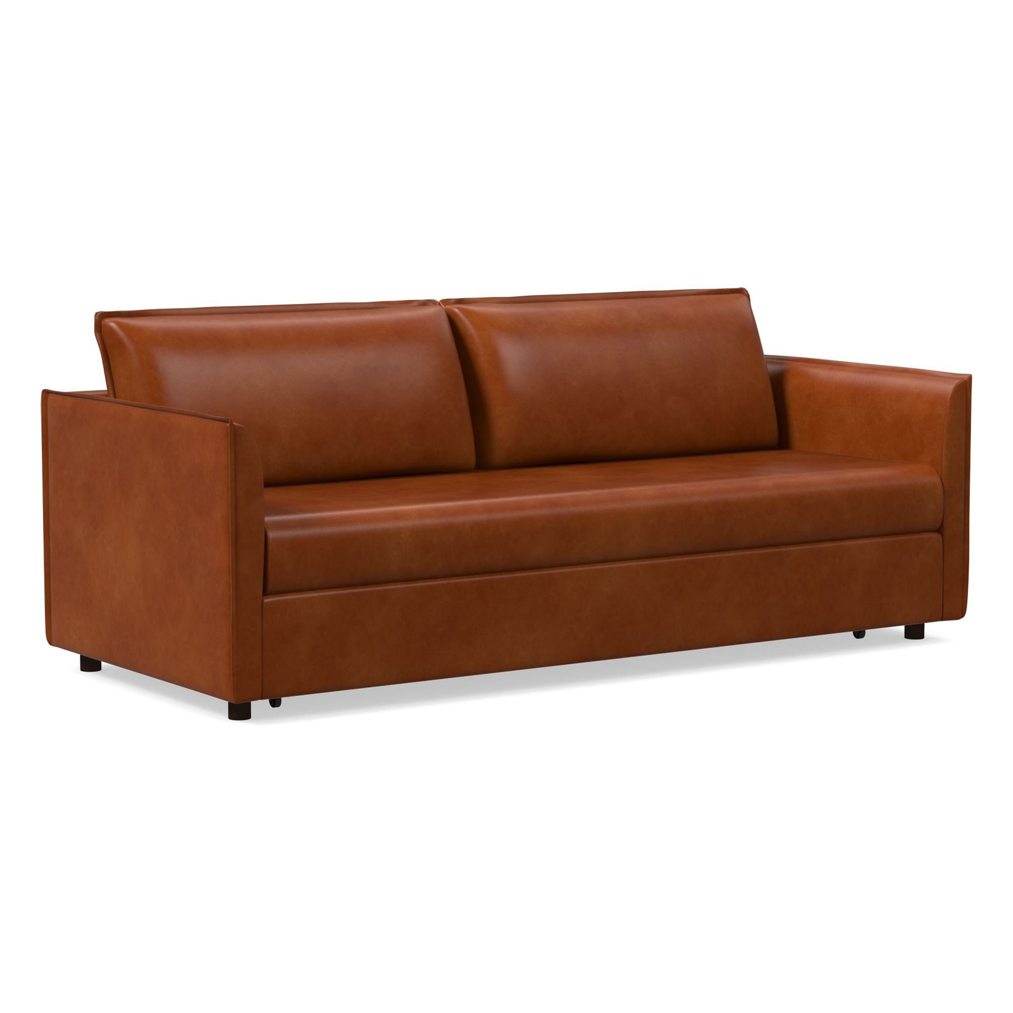 Whitman Leather Trundle Sofa (82") | West Elm