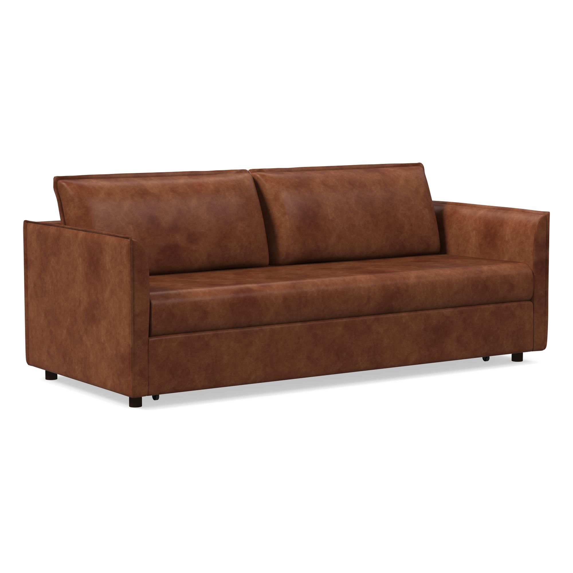 Whitman Leather Trundle Sofa (82") | West Elm