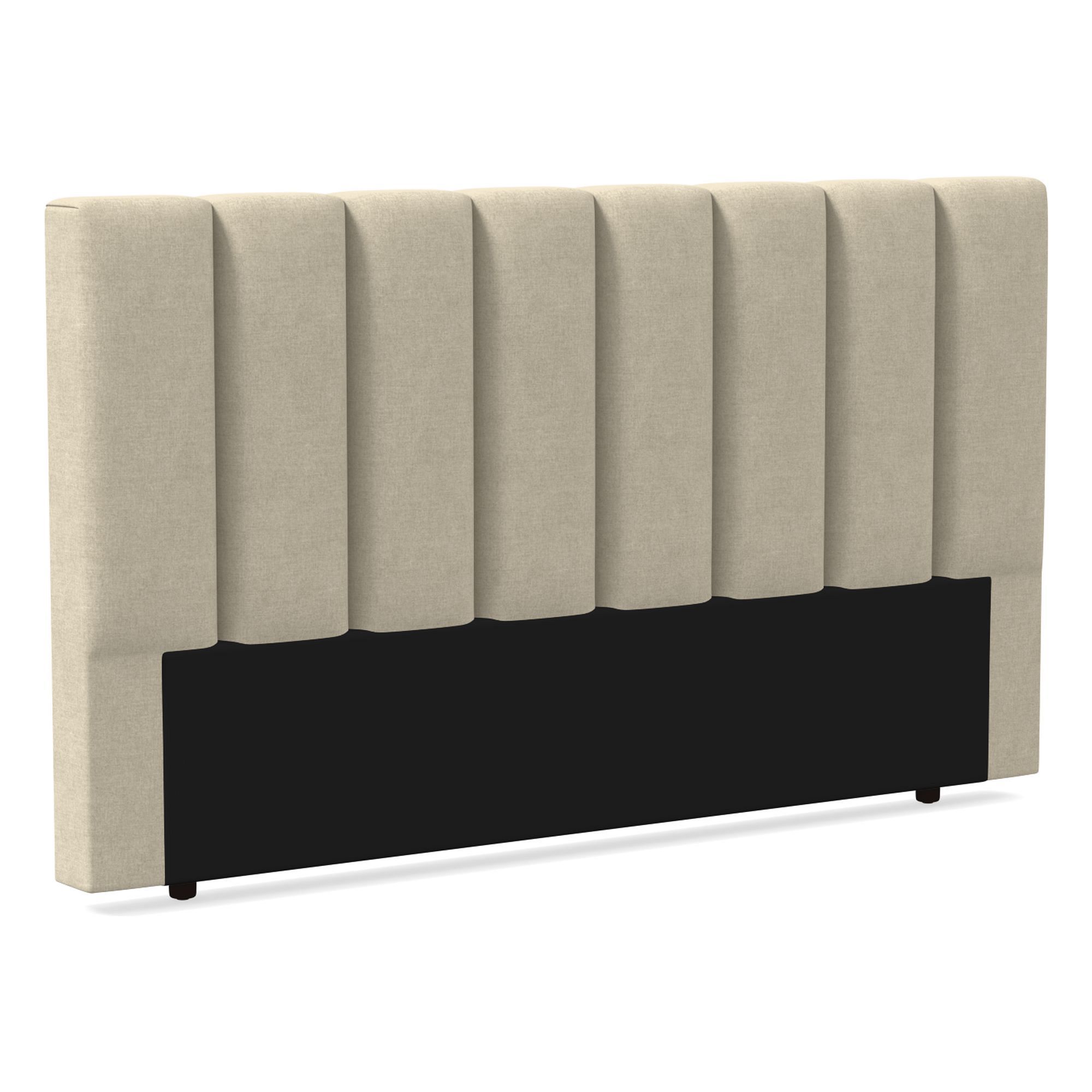 Emmett Vertical Tufting, Headboard, Queen, YDLW, Alabaster, No-Show Leg