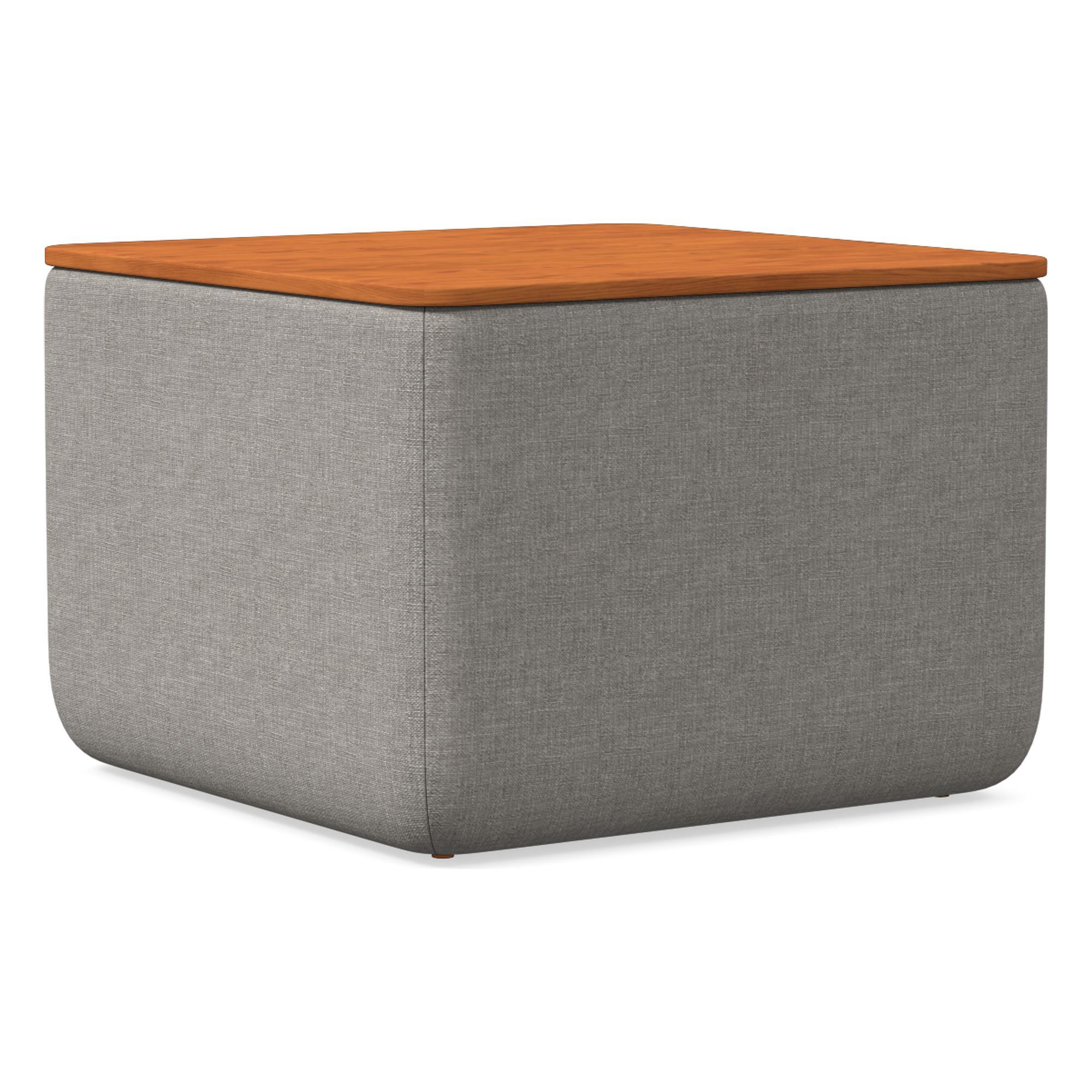 Upholstered Square Storage Ottoman | West Elm