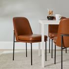 Jack Vegan Leather Metal Frame Dining Chair