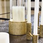 Textured Metal Pillar Candle Holder