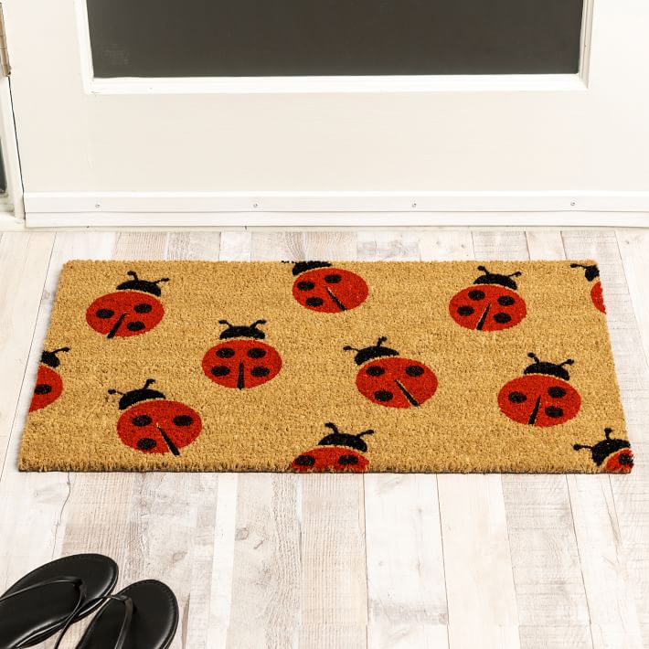 Nickel Designs Hand-Painted Doormat - Ladybug