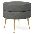 Pietro Mid-Century Round Ottoman