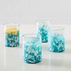 Recycled Mexican Confetti Double Old Fashioned Glasses (Set of 4)