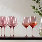 Estelle Colored Glass Stemmed Wine Glass (Set of 6)