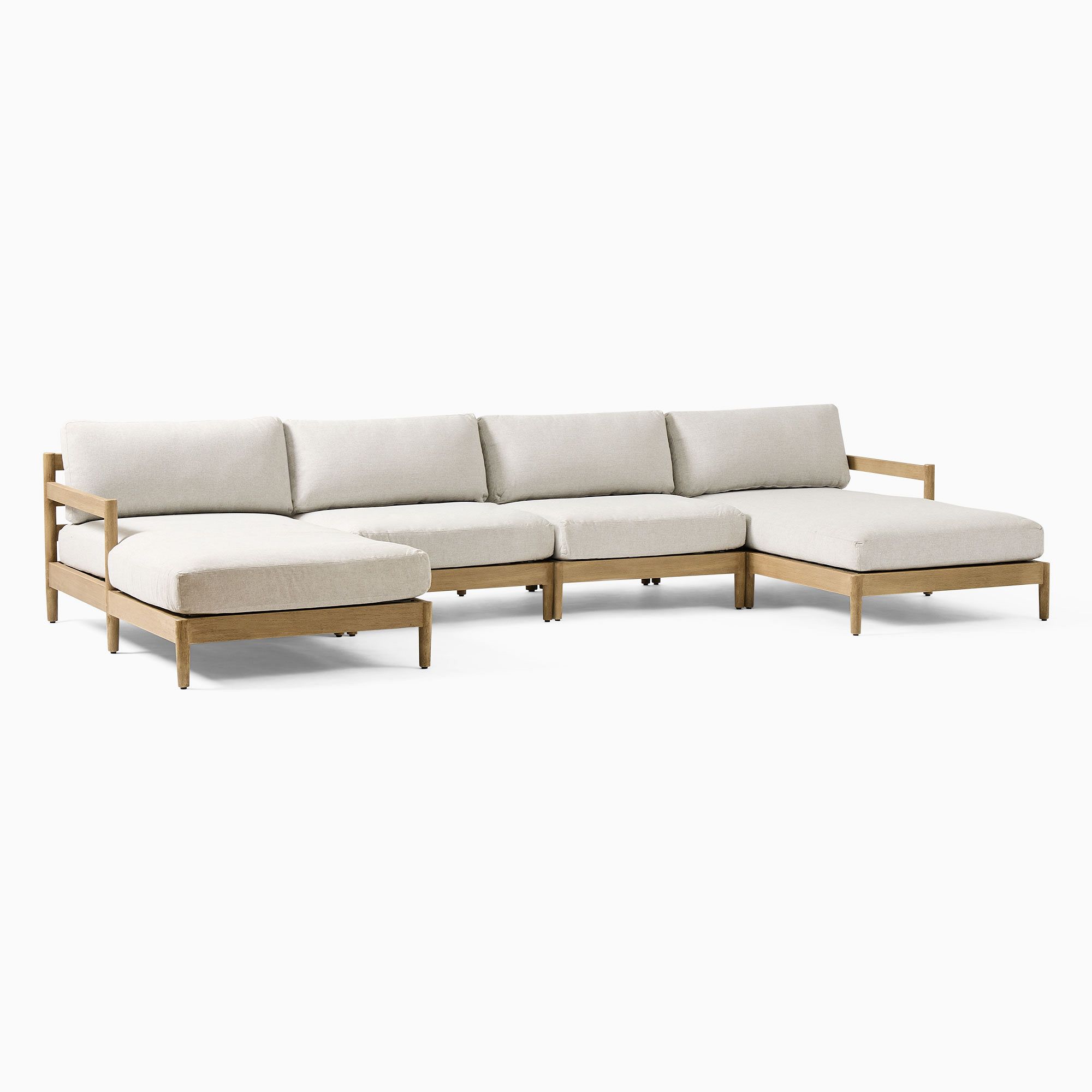 Hargrove Outdoor 4-Piece U-Shaped Sectional (131") | West Elm