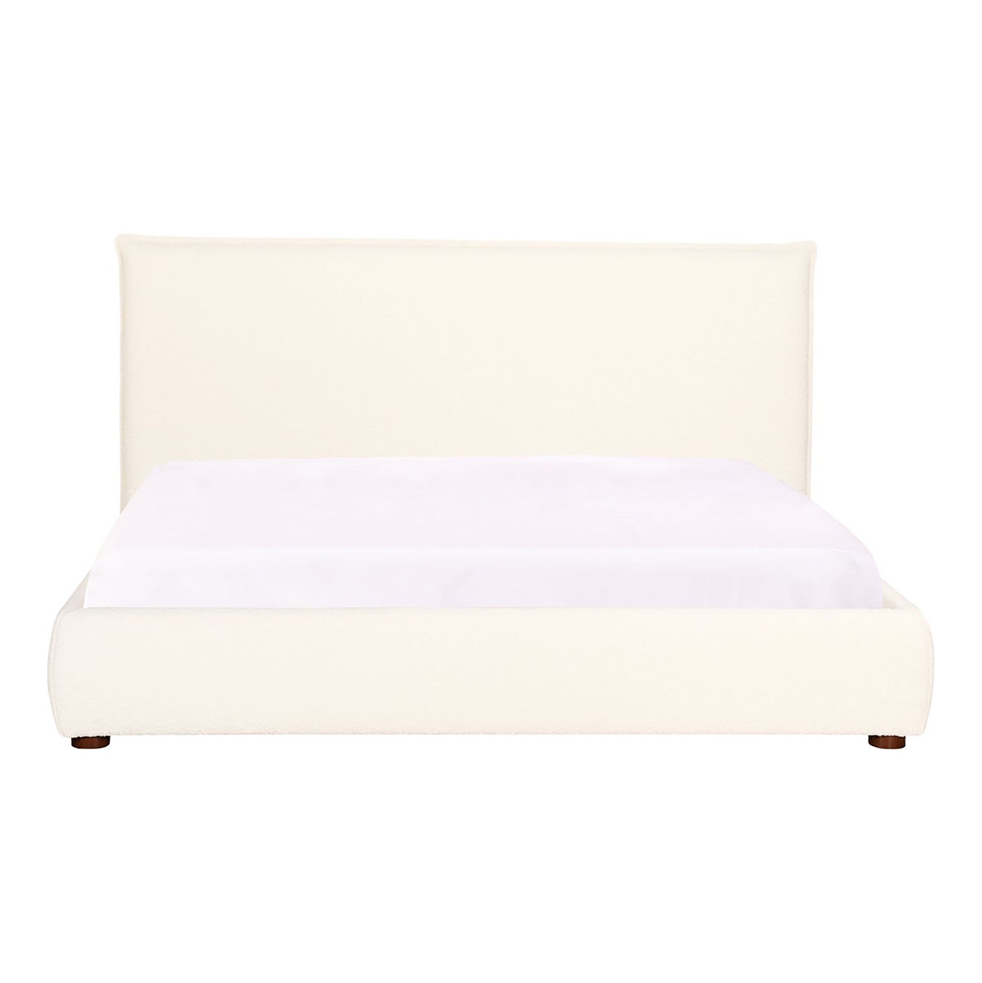 Simple Modern Upholstered Bed - Cream | West Elm